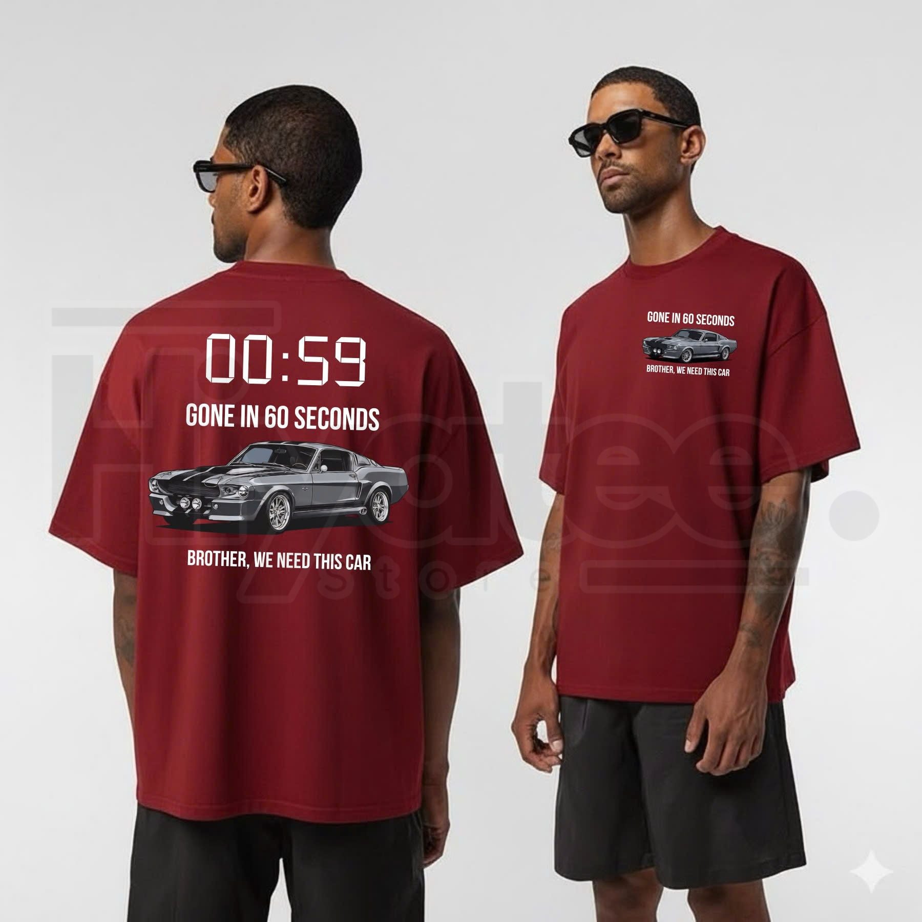 Gone In 60 Seconds T-Shirt – Eleanor Mustang Vintage Action Movie Graphic Tee - Hiyatee