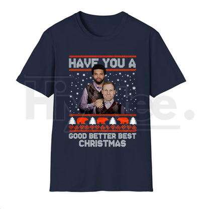 Good Better Best Christmas Football Ugly Pattern Classic T-Shirt – Retro Sports Game Day Tee - Hiyatee