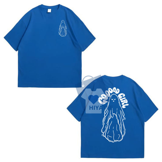 Gooooooood Girl Ghost Tee – Cute & Sassy Halloween-Inspired Shirt-Hiyatee