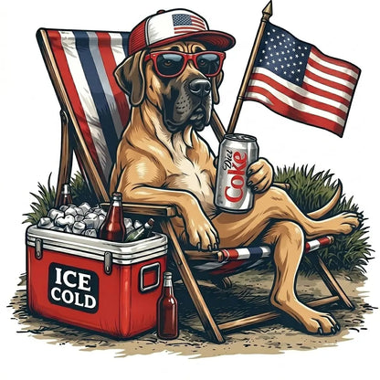 Comfort Colors® Funny 4th of July Dog Shirt – Retro Labrador Diet Coke Patriotic Tee