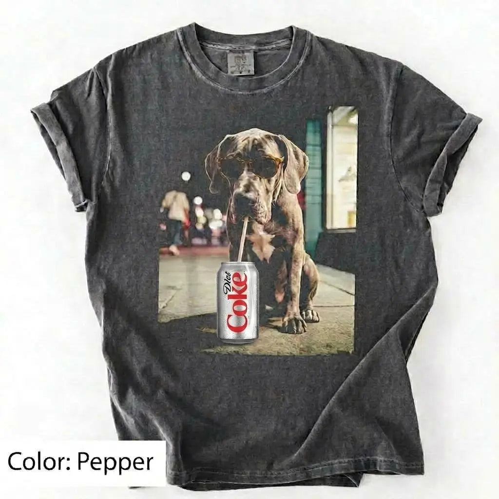Comfort Colors Dog & Diet Coke Shirt – Funny Custom Dog Breed Tee