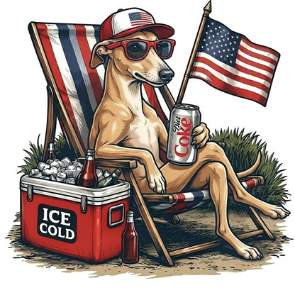 Comfort Colors® Funny 4th of July Dog Shirt – Retro Labrador Diet Coke Patriotic Tee