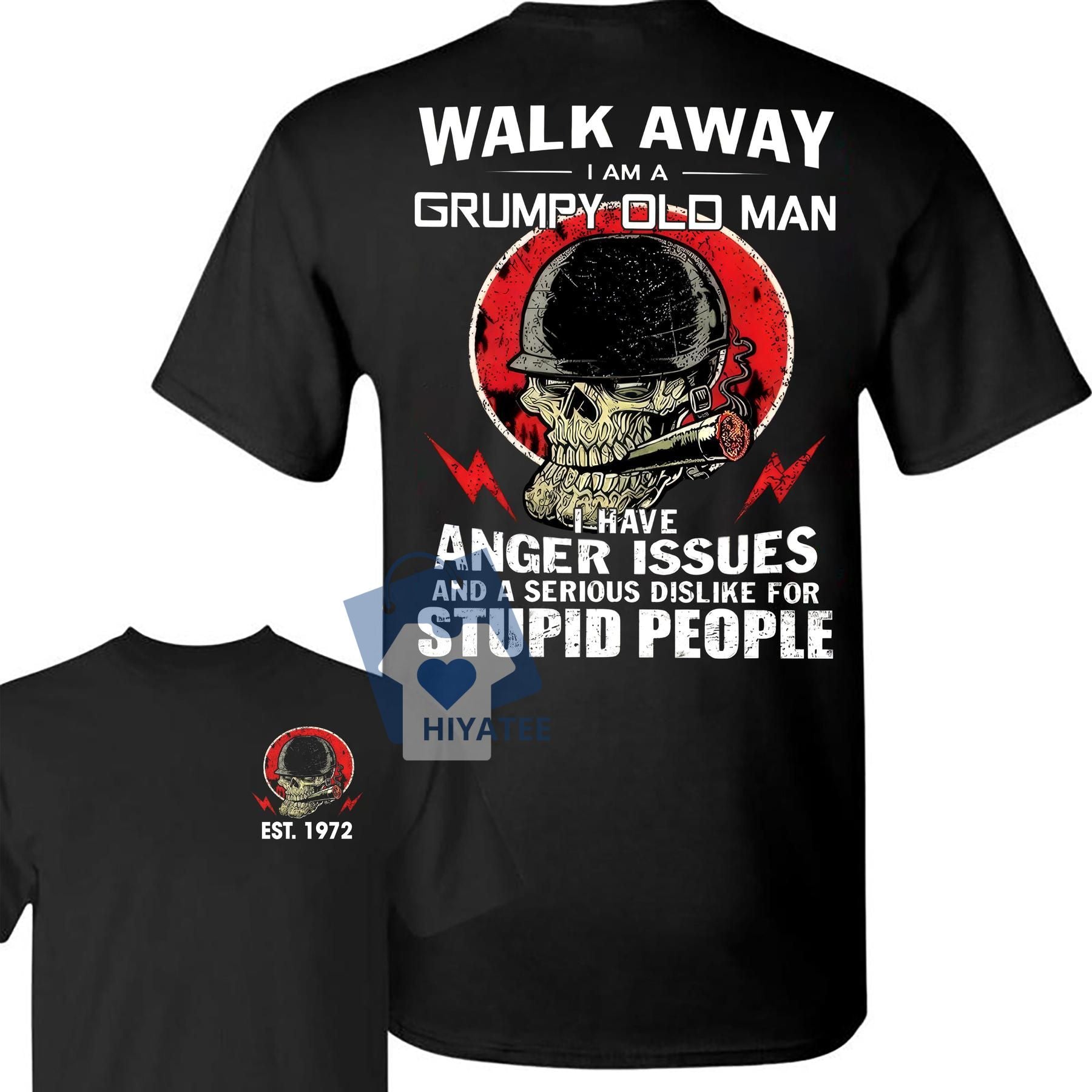 Grumpy Old Man Custom T-Shirt – Baby Boomer Generation Tee, Unisex Classic Fit, Custom Year of Birth Design-Hiyatee