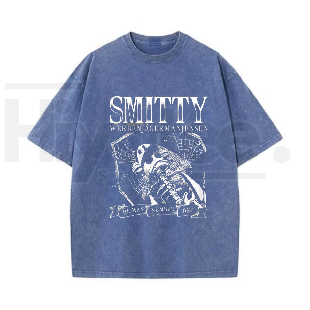 Grunge Bone Art Number One Graphic T-Shirt – Vintage Washed Y2K Streetwear Tee for Men & Women - Hiyatee