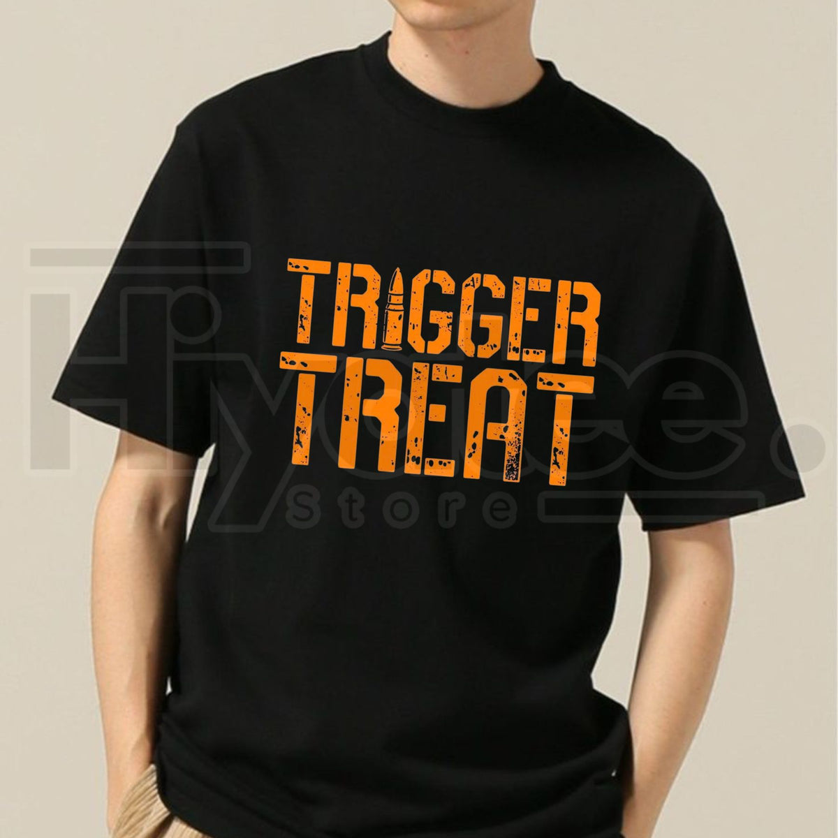 Grunt Style Trigger Treat T-Shirt – Men's Halloween Graphic Tee - Hiyatee