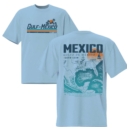Gulf of Mexico 2-Sided Retro Shirt – Vintage Coastal Vibes!-Hiyatee