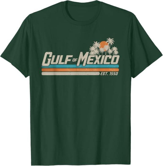 Gulf of Mexico T-Shirt – Vintage Coastal Vibes, Soft Cotton Unisex Tee- Hiyatee