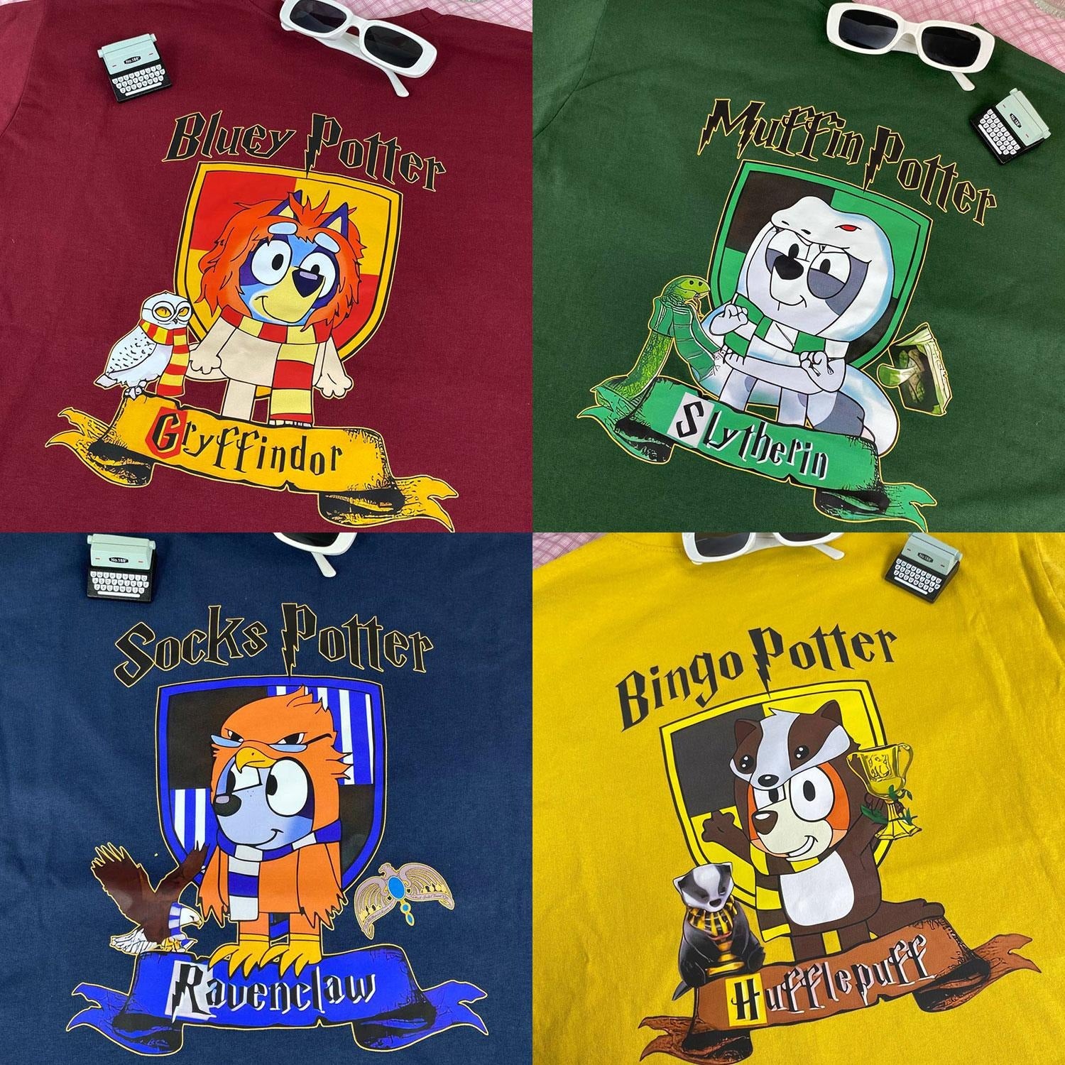 HP Blueypotter T-shirt, HP Wizard Tee, Hogwarts Houses Tshirt, Potterheads Shirt Gifts, Wizard Book Shirt, Ron Weasley, Hermonie Granger, Voldermort, Expecto Patronum, Wingardium Leviosa, Marauders Map 
