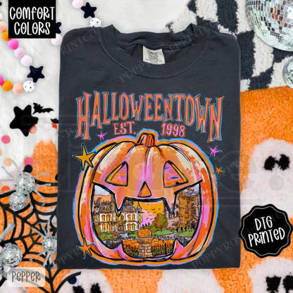 Halloweentown Comfort Colors Shirt Trendy Womens Fall Tshirt Gift for Her - Hiyatee