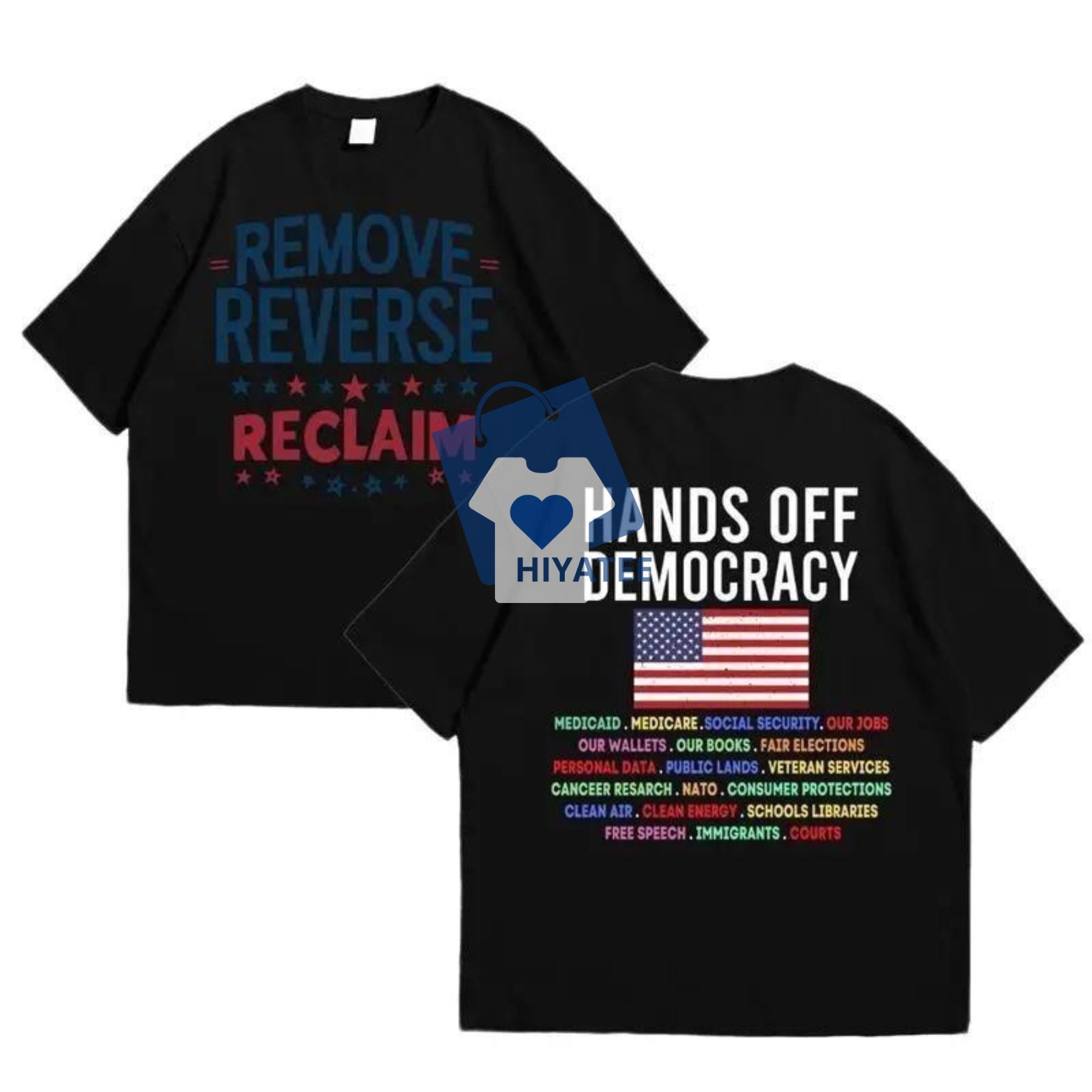Hands Off Protest Shirt – Political Activism Tee for Environmental Rights & Public Lands-Hiyatee