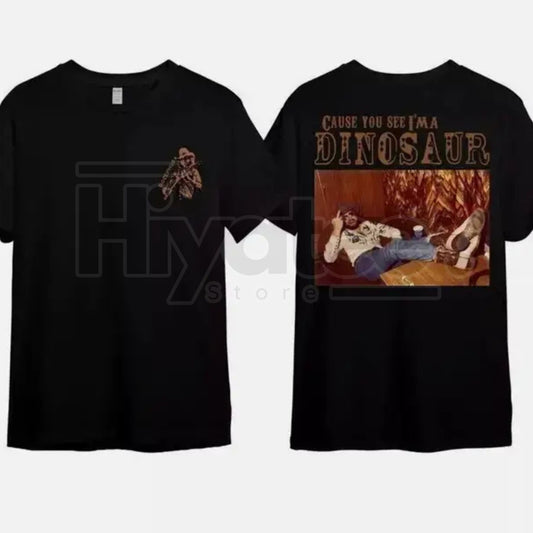 Hank Williams Jr. Dinosaur Western T-Shirt – Vintage Graphic Tee for Men & Women - Hiyatee