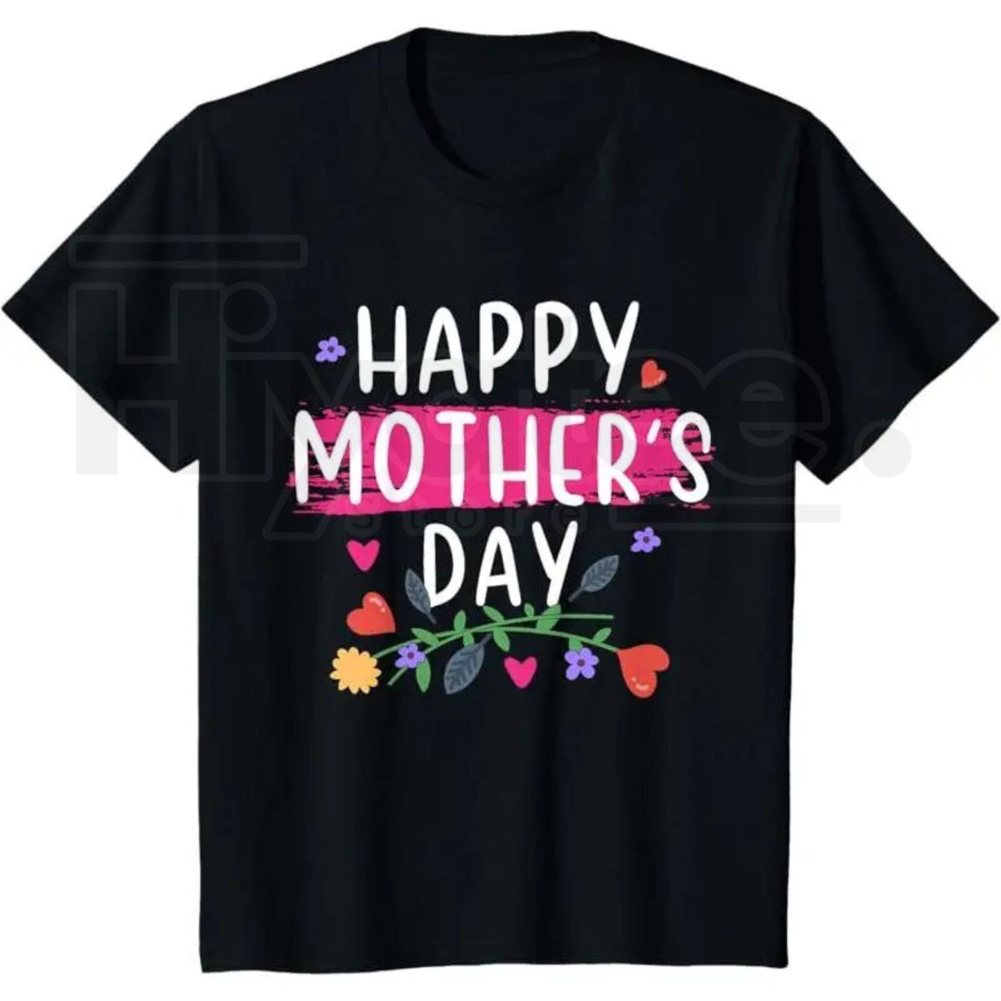 "Happy Mother's Day 2025" – Timeless Floral Mom Celebration Graphic Top - Hiyatee