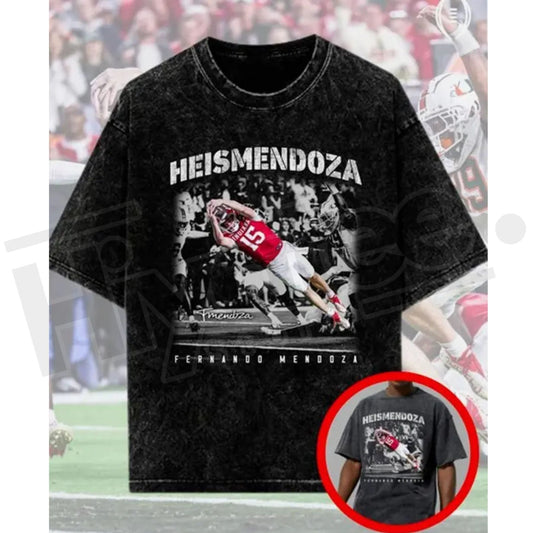 Heismendoza "Champion" Vintage Washed T-Shirt – Premium Football Lover Fan Gift - Hiyatee