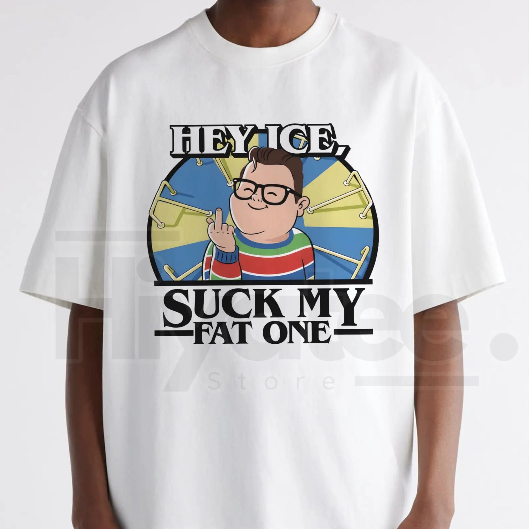 "Hey Ice Su.ch My Fat One" Funny Meme Shirt – Derek Sarcastic Graphic Tee - Hiyatee