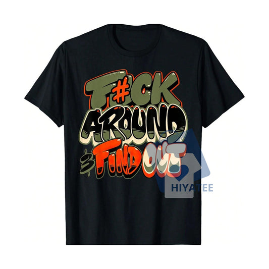 Hip-Hop Inspired Graffiti Typography T-Shirt – Urban Street Style Tee with Bold Rap Vibes for Men & Women-Hiyatee