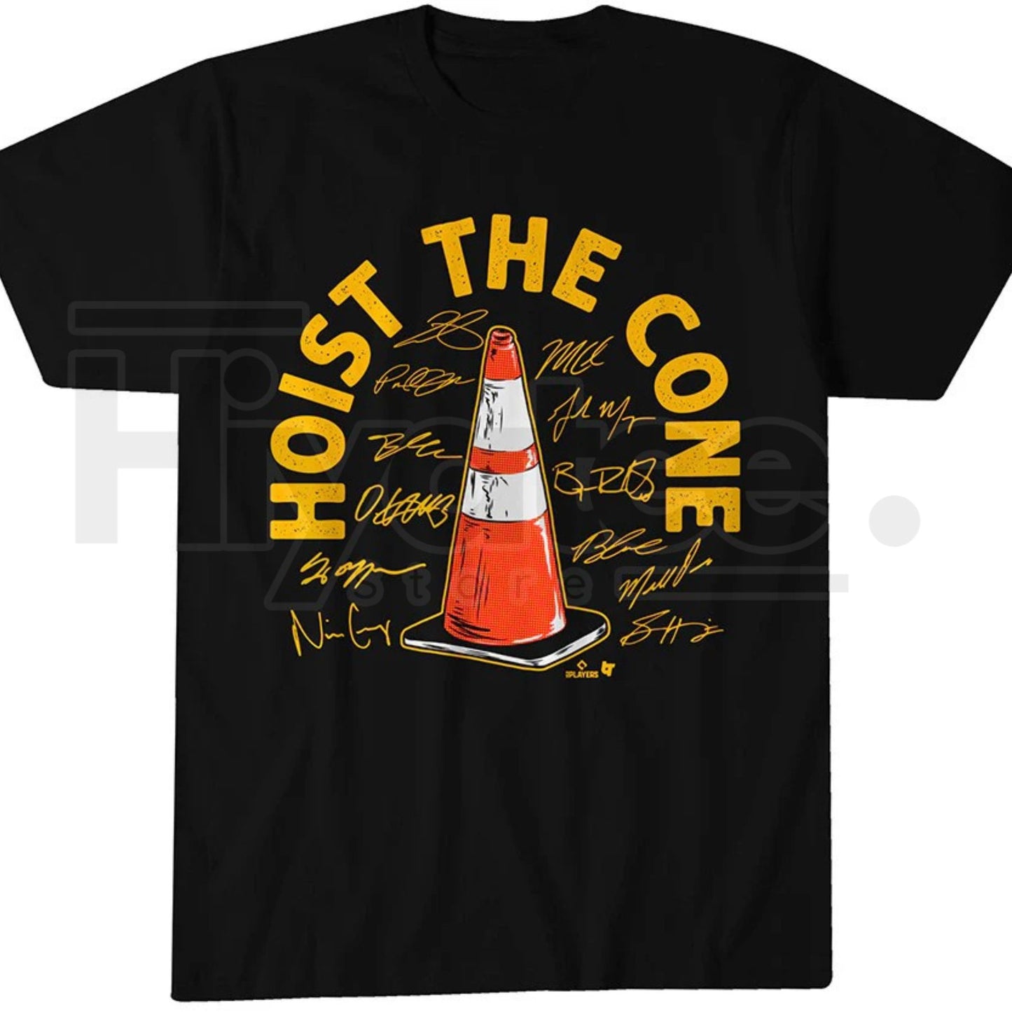 "Hoist The Cone" – Pittsburgh Baseball Signatures Fan Graphic Top - Hiyatee