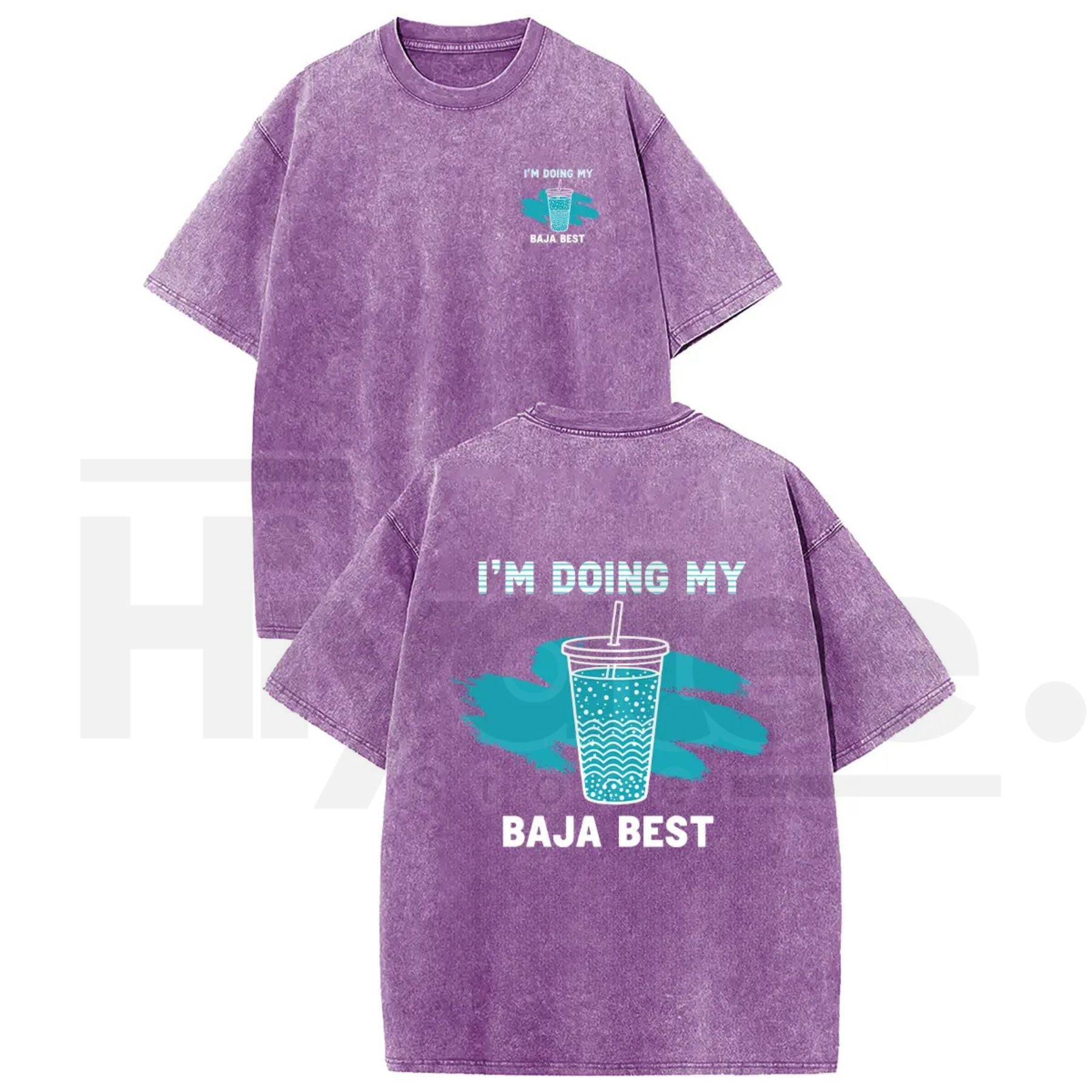 Holafish "Doing My Best" Drink T-Shirt – Premium Washed Vintage Casual Tee - Hiyatee