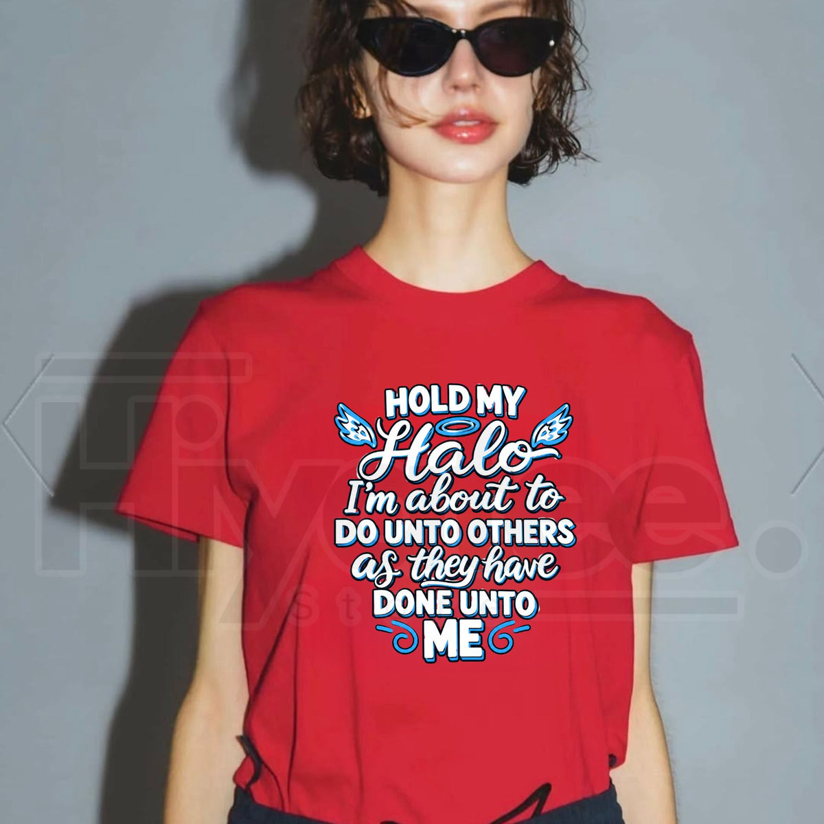 Hold My Halo Do Unto Others T-Shirt – Funny Christian Faith Humor Graphic Tee - Hiyatee