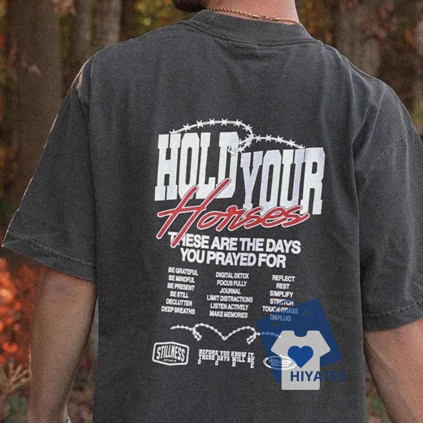 Hold Your Horses Shirt – Retro Wild West Cowboy Tee with Heavyweight Vintage Feel-Hiyatee