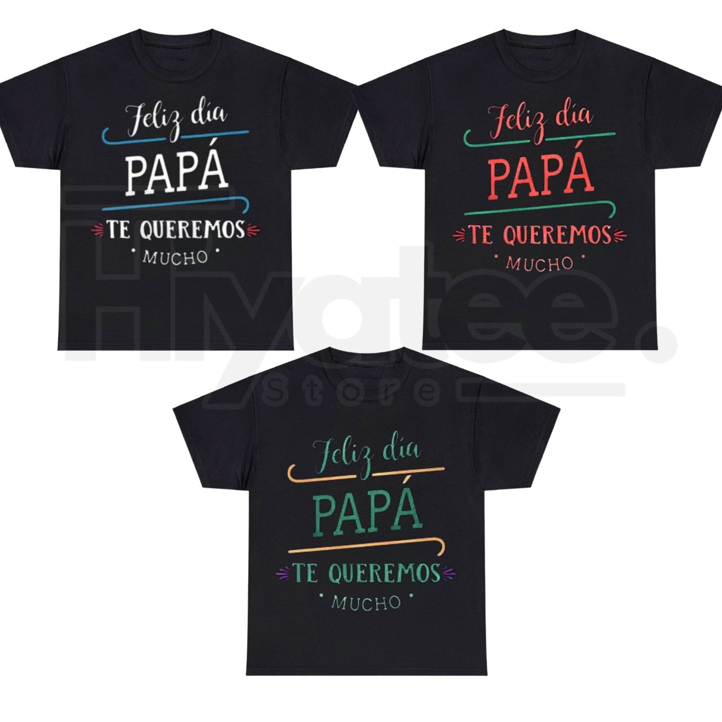 Home Break Feliz Día Papá T-Shirt – Men’s Black Cotton Spanish Father's Day Tee - Hiyatee