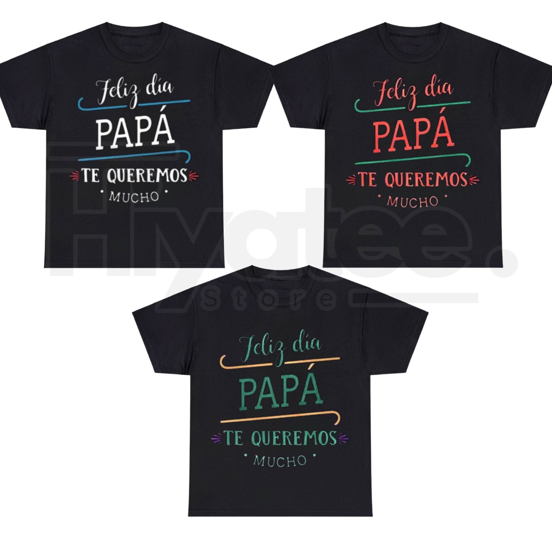 Home Break Feliz Día Papá T-Shirt – Men’s Black Cotton Spanish Father's Day Tee - Hiyatee