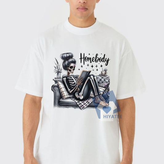 Homebody Glitter Skelly Shirt – Unisex Cotton Comfort Tee-Hiyatee