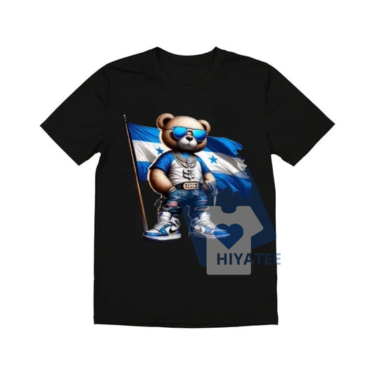 Honduran Pride Teddy Bear Tee – Fashion Streetwear Graphic T-Shirt-Hiyatee