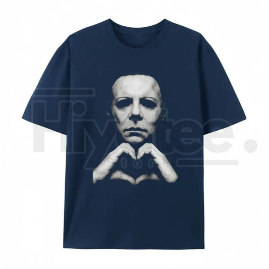 "Horror Hand Heart" – Michael Oversized Letter Print Graphic Top - Hiyatee