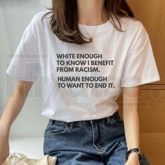 Human Enough T-Shirt – Funny Introvert Mental Health Graphic Tee - Hiyatee