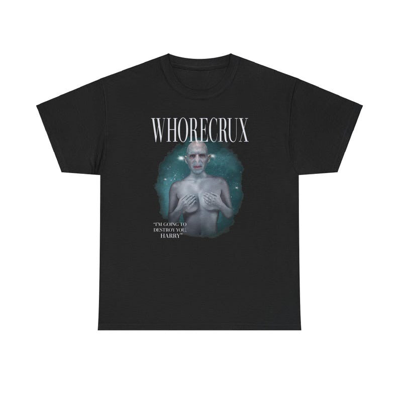 Humorous T-Shirt, Whorecrux Parody Tee, Dark Wizard Meme Shirt, Cheeky Gift for Her, Quirky BFF Present, Unisex Funny Graphic Tee