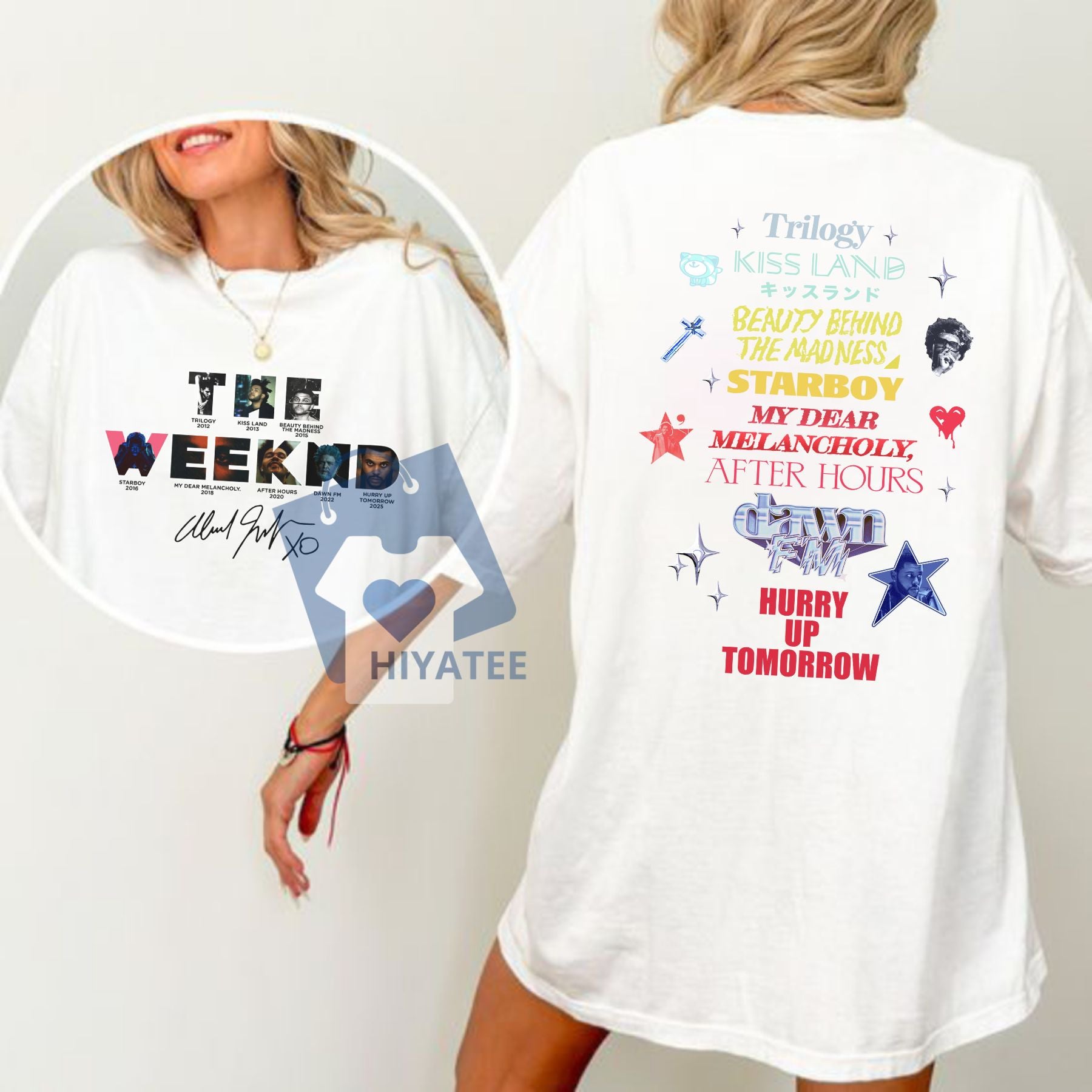 Hurry Up Tomorrow 2025 The Weeknd T-Shirt – Double-Sided Album Merch Tee, Bold Graphic Shirt for Fans of XO & Alt R&B Style-Hiyatee