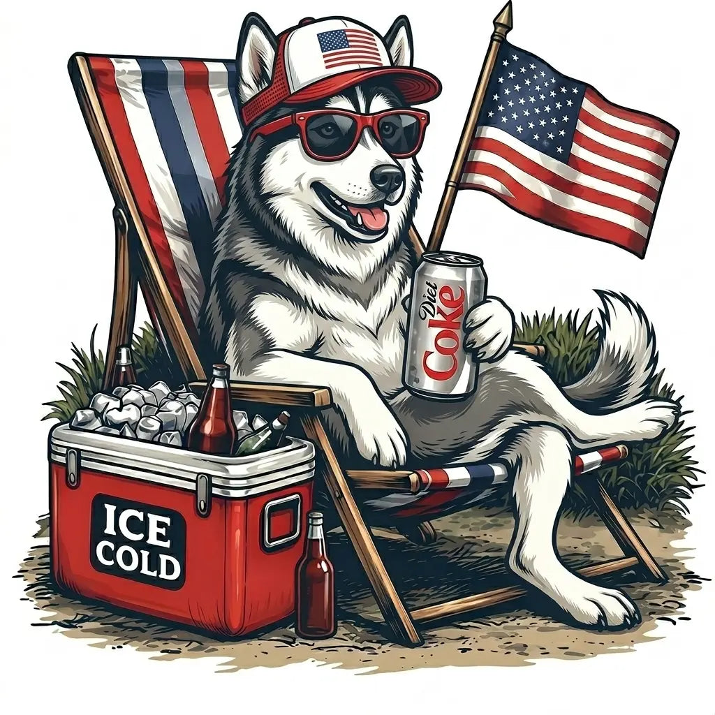 Comfort Colors® Funny 4th of July Dog Shirt – Retro Labrador Diet Coke Patriotic Tee