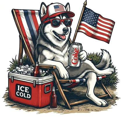 Comfort Colors® Funny 4th of July Dog Shirt – Retro Labrador Diet Coke Patriotic Tee