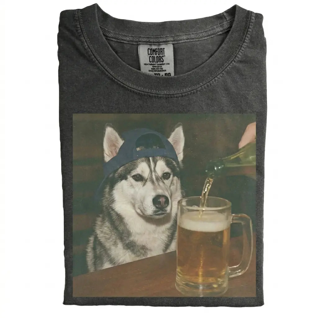 Comfort Colors 50+ Dog Breeds Available Beer Shirt – Vintage 90s Funny Edgy Dog Meme Tee, Unisex Casual Streetwear Gift