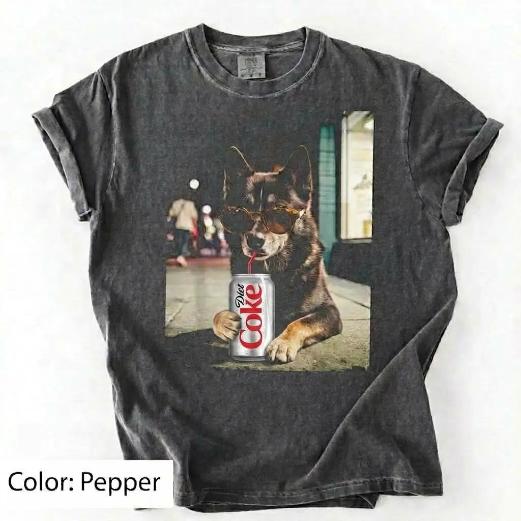Comfort Colors Dog & Diet Coke Shirt – Funny Custom Dog Breed Tee