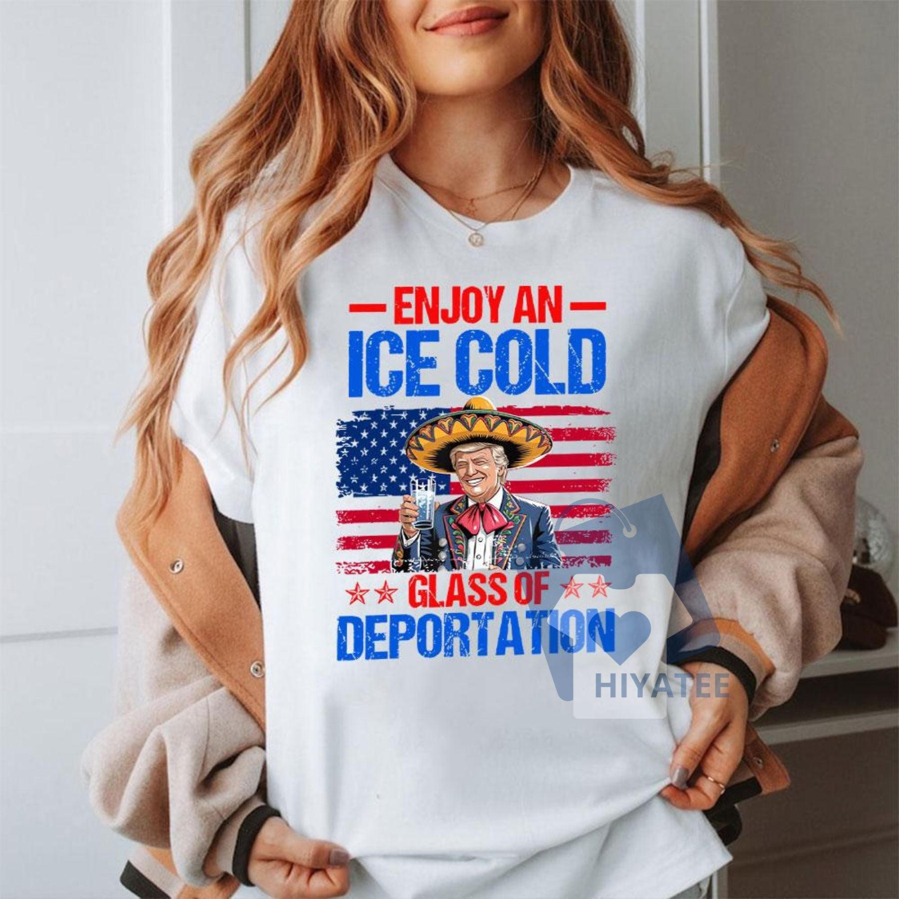 ICE Cold Deportation Graphic T-Shirt – Bold Political Statement Tee for Trump Supporters-Hiyatee