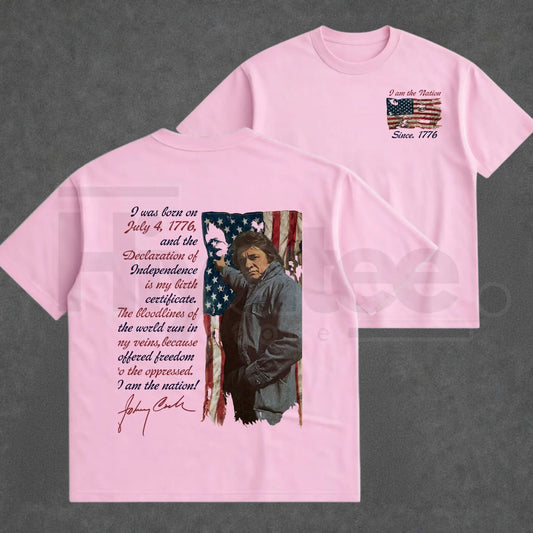 "I Am The Nation" – Vintage Outlaw Music Singer Retro 2-Sided Top - Hiyatee