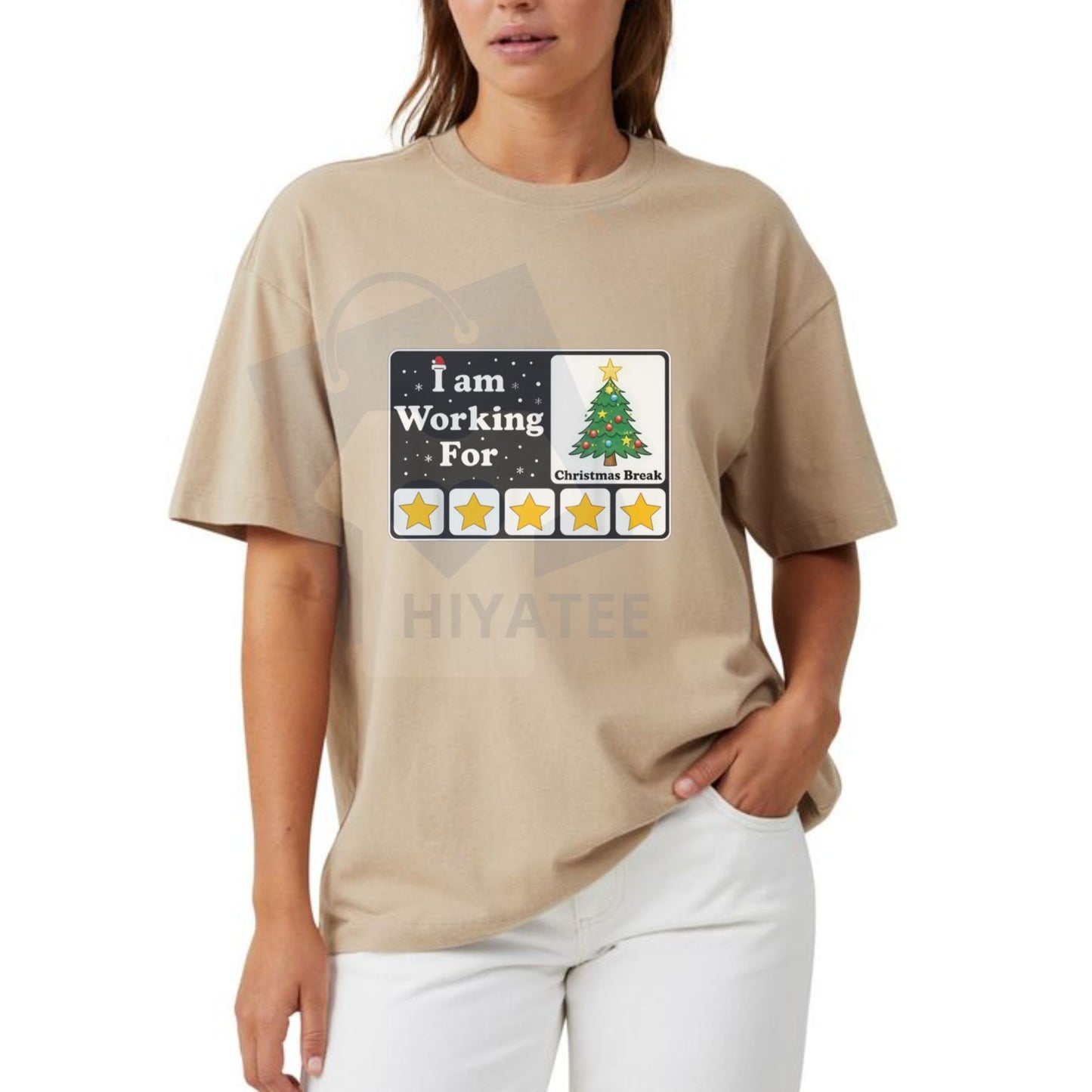 "I Am Working For Christmas Break" Shirt – Holiday Cheer Funny Statement Tee - Hiyatee