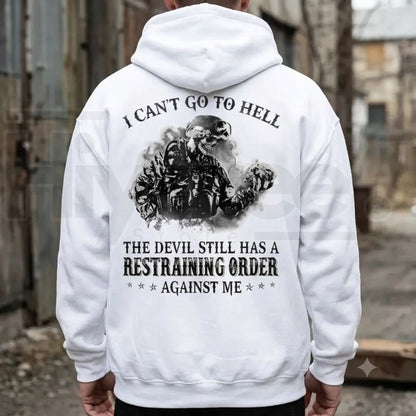 I Can’t Go to Hell Graphic Hoodie – Funny Sarcastic Quote Unisex Cotton Pullover - Hiyatee