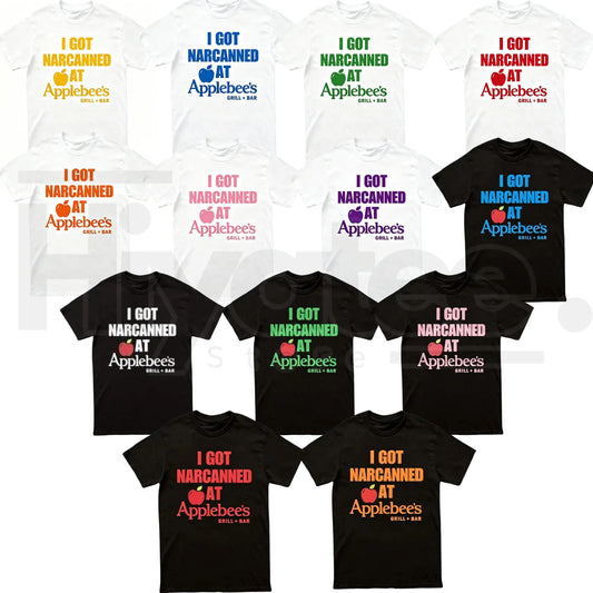 I Got Narcanned At Applebee’s T-Shirt – Funny Dank Meme Graphic Tee, Sarcastic Gen Z Humor Streetwear - Hiyatee