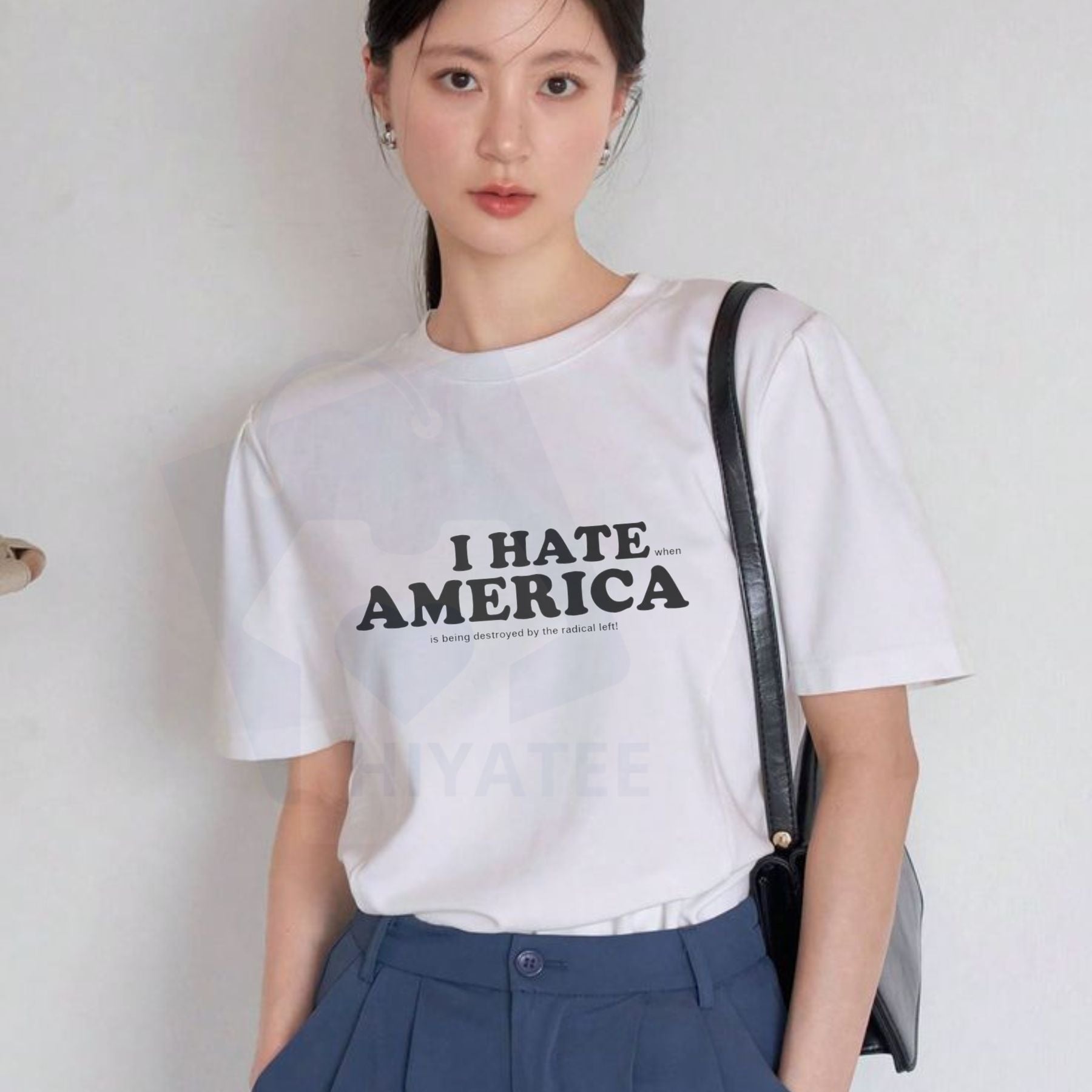 "I HATE AMERICA" TEE (Read Closer) – Funny Patriotic Illusion Shirt - Hiyatee