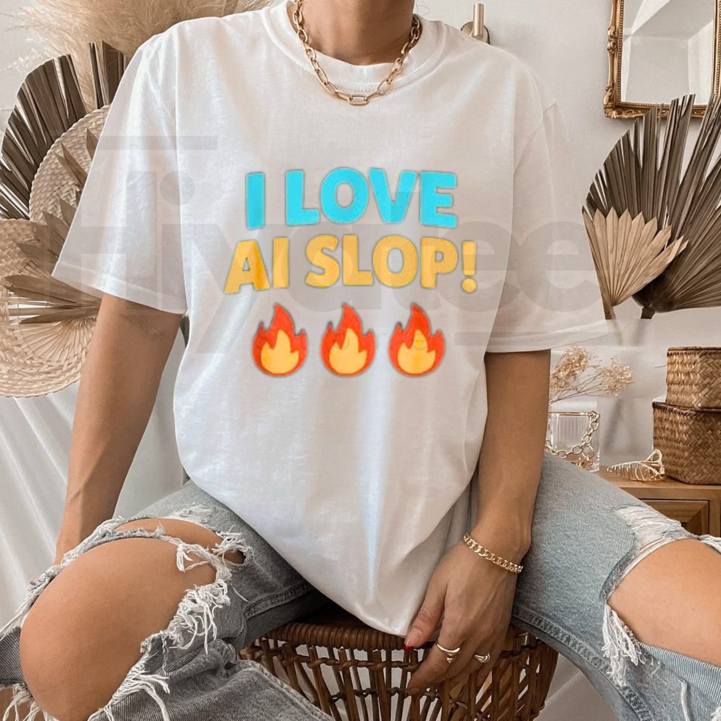 I Love AI Slop T-Shirt – Funny Internet Meme Unisex Graphic Tee - Hiyatee