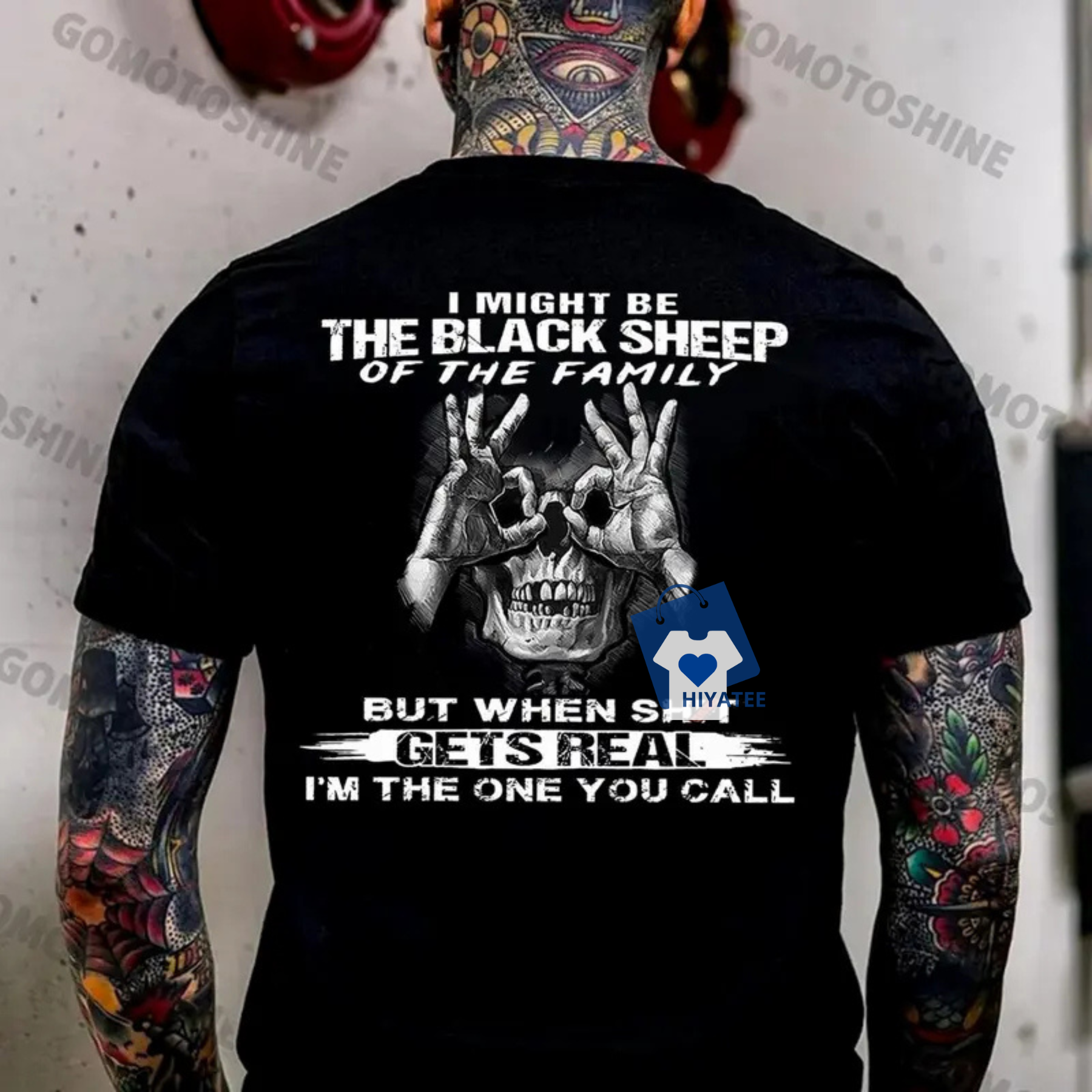 I Might Be the Black Sheep of the Family T-Shirt – Skull Graphic Tee, Rebellious Humor Shirt, Unisex Cotton Top - Hiyatee