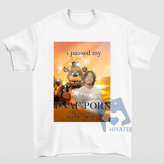 I Paused My FNAF Game T-Shirt – Bold Retro Streetwear Tee for Fans-Hiyatee
