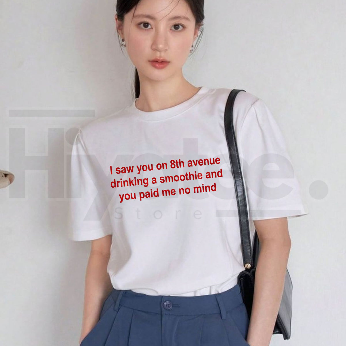 I Saw You on 8th Avenue Drinking a Smoothie T-Shirt – Niche NYC Missed Connection Tee - Hiyatee
