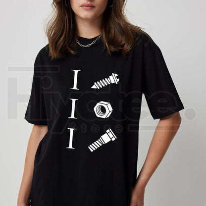 I Screw I Nut I Bolt T-Shirt – Funny Mechanic Rebus Graphic Tee - Hiyatee