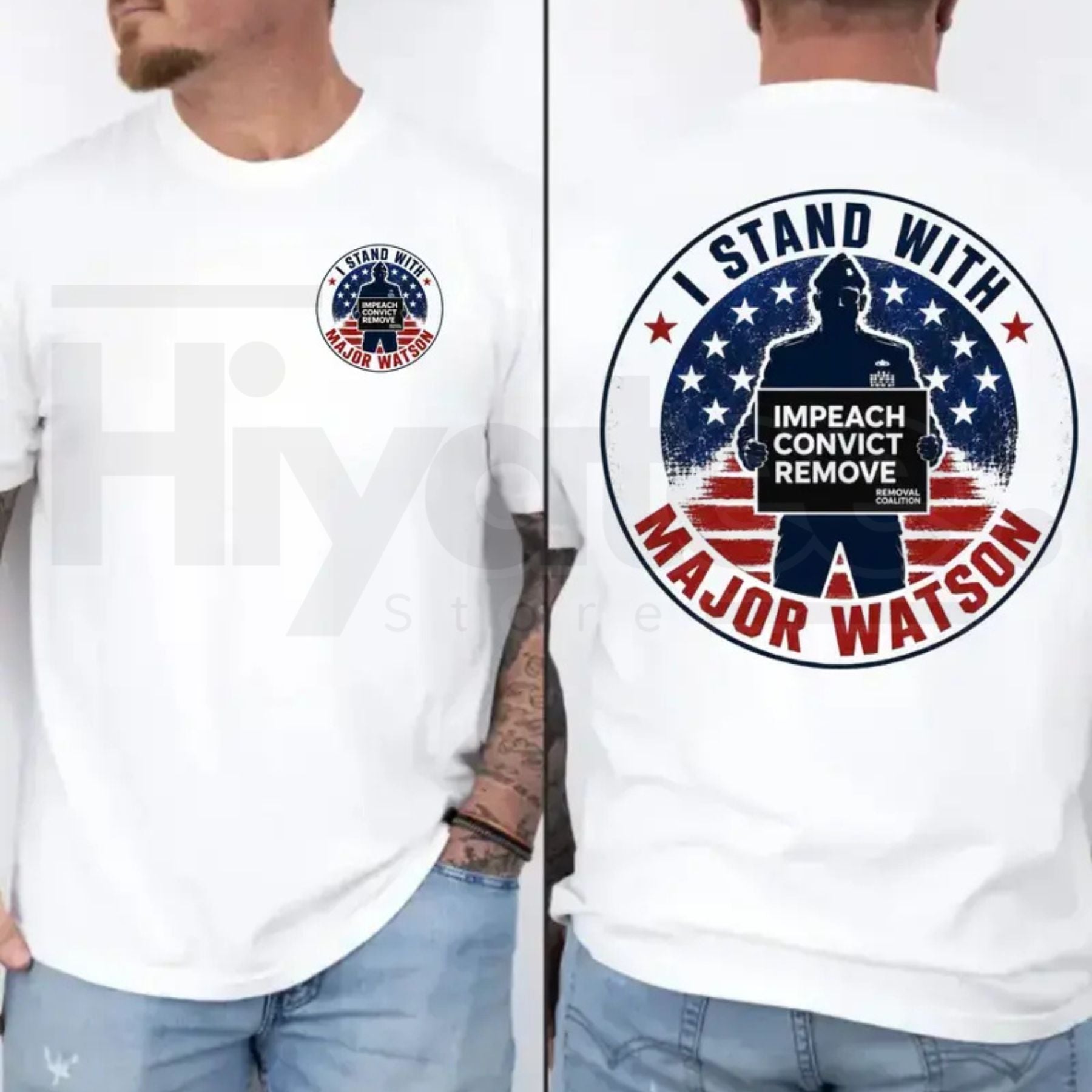 I Stand With Major Watson Shirt – Impeach Convict Remove Tee - Hiyatee