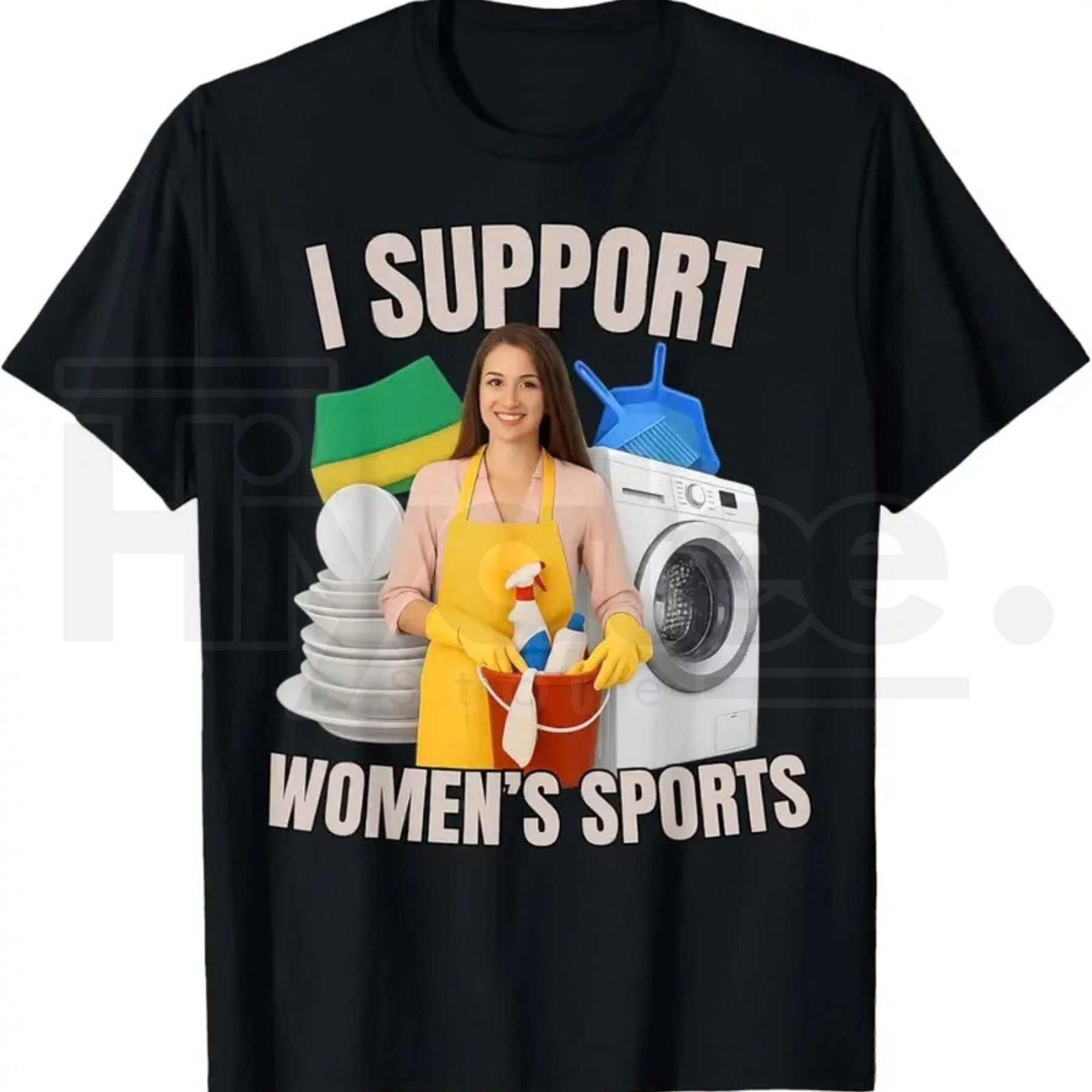 "I Support Women's Sports" Unwearable Adult Humor Bootleg T-Shirt - Hiyatee