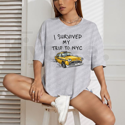 "I Survived My Trip to NYC" – Funny Stressful NYC Taxi Graphic Souvenir - Hiyatee