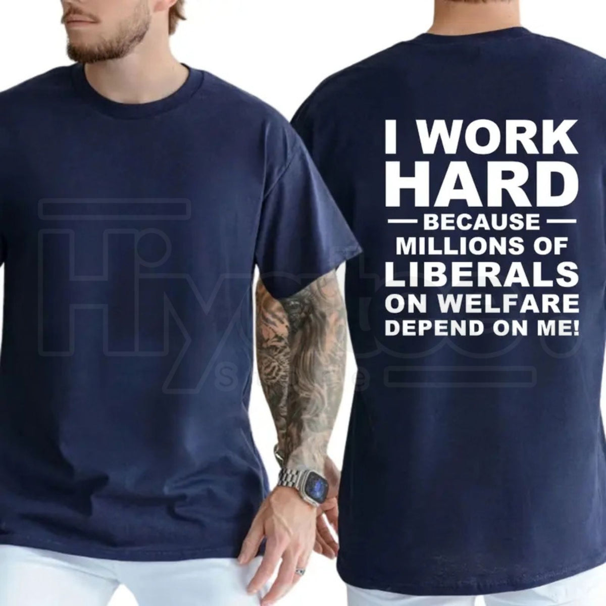 I Work Hard Because Millions Depend On Me Funny T-Shirt – Comfy Cotton Graphic Tee - Hiyatee